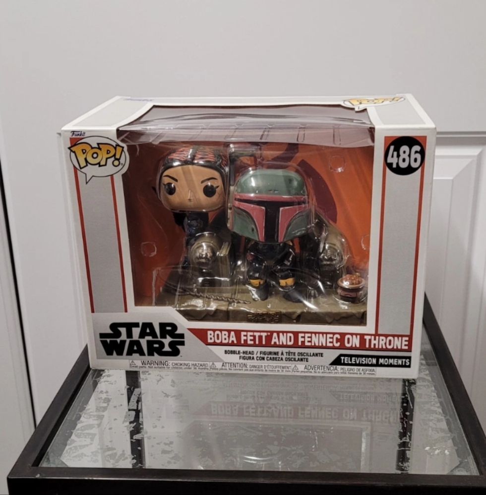Pop Star Wars Boba Fett And Fennec On Throne Figures New